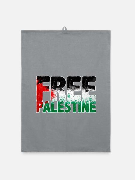 Palestine libre - Torchon bio - bruyère - Devant
