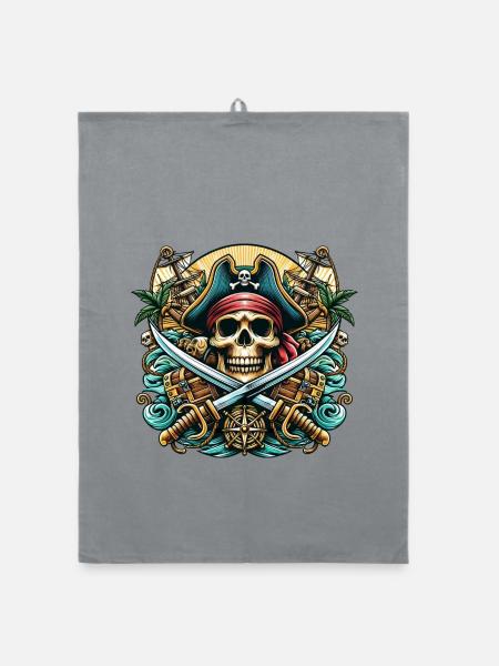 Pirate Logo - Torchon bio - bruyère