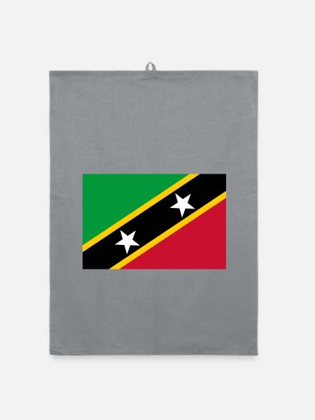 St. Kitts und Nevis - Organic Geschirrtuch - Grau