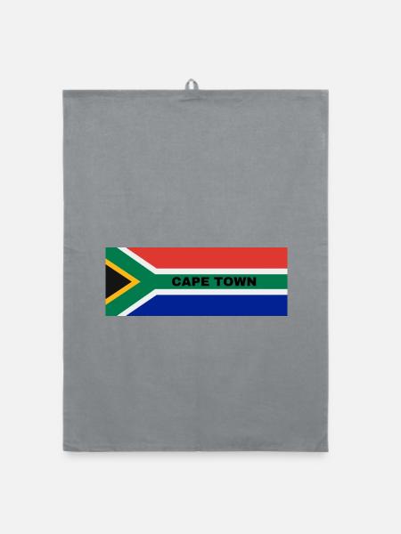 Le Cap dans le drapeau sud-africain - Torchon bio - bruyère - Devant