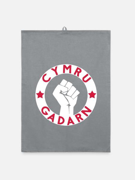 Cymru Gadarn - Organic Geschirrtuch - Grau - Vorne