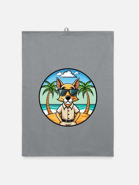 Lunettes de soleil Braque Saint Germain Dog Breed Cartoon - Torchon bio - bruyère - Devant