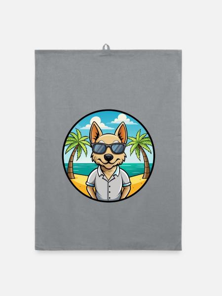 Lunettes de soleil Braque Saint Germain Dog Breed Cartoon - Torchon bio - bruyère - Devant