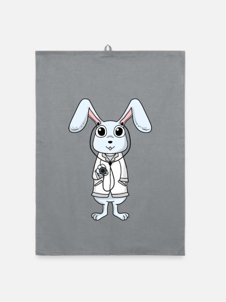 doctor doctor nurse veterinarian - Organic dish towel - grey - Front