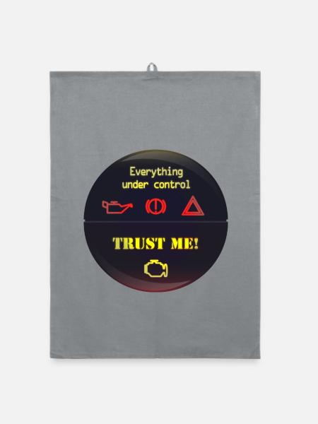 Under Control Trust Me - Organic Geschirrtuch - Grau - Vorne