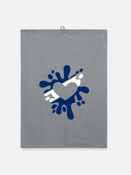 Israel Symbol Fahne Fleck Farben Geschenk - Organic Geschirrtuch - Grau - Vorne