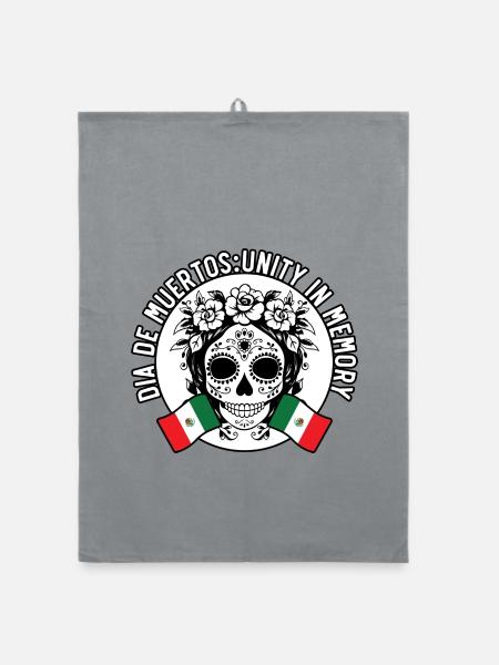 Dia De Muertos Unity in memory - Organic Geschirrtuch - Grau - Vorne