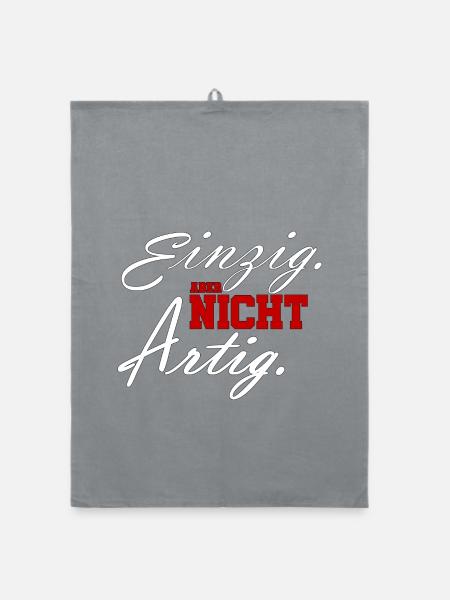 einzig aber nicht artig - Organic Geschirrtuch - Grau - Vorne