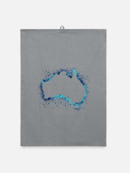 australien - Organic Geschirrtuch - Grau - Vorne