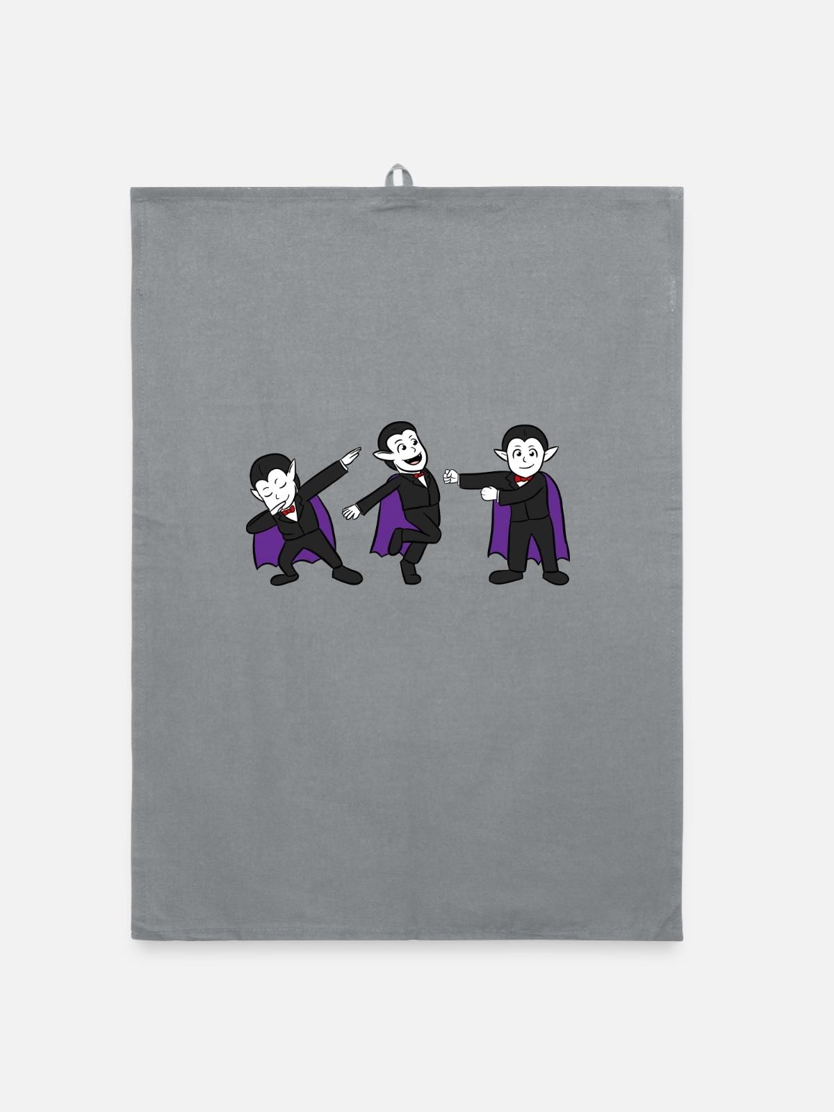 Dancing Vampire - Organic Geschirrtuch - Grau - Vorne
