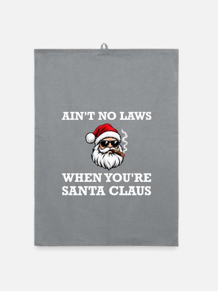 Ugly Christmas Weihnachten Spruch Humor - Organic Geschirrtuch - Grau - Vorne