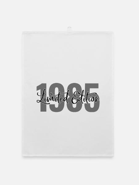 Limited edition 1985 - Organic dish towel - white - Front