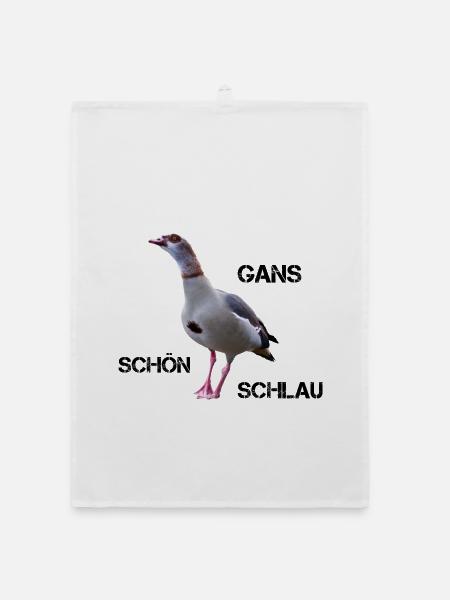 Ganz schön schlau - Organic Geschirrtuch - Weiß - Vorne
