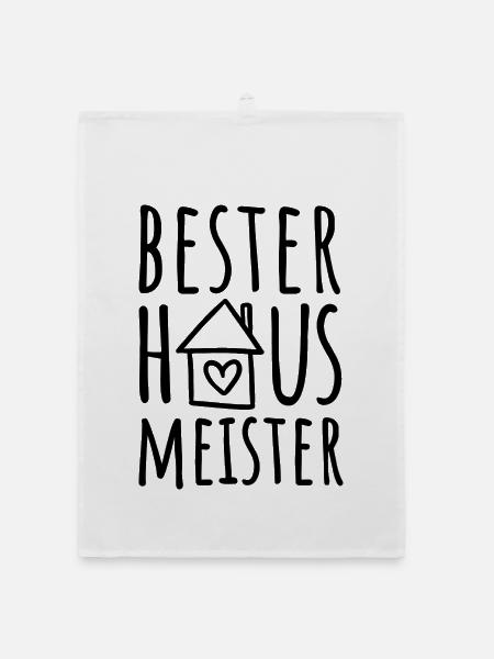 Bester Hausmeister - Organic Geschirrtuch - Weiß - Vorne