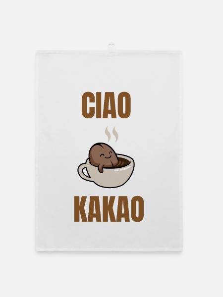 ciao Kakao - Organic Geschirrtuch - Weiß - Vorne