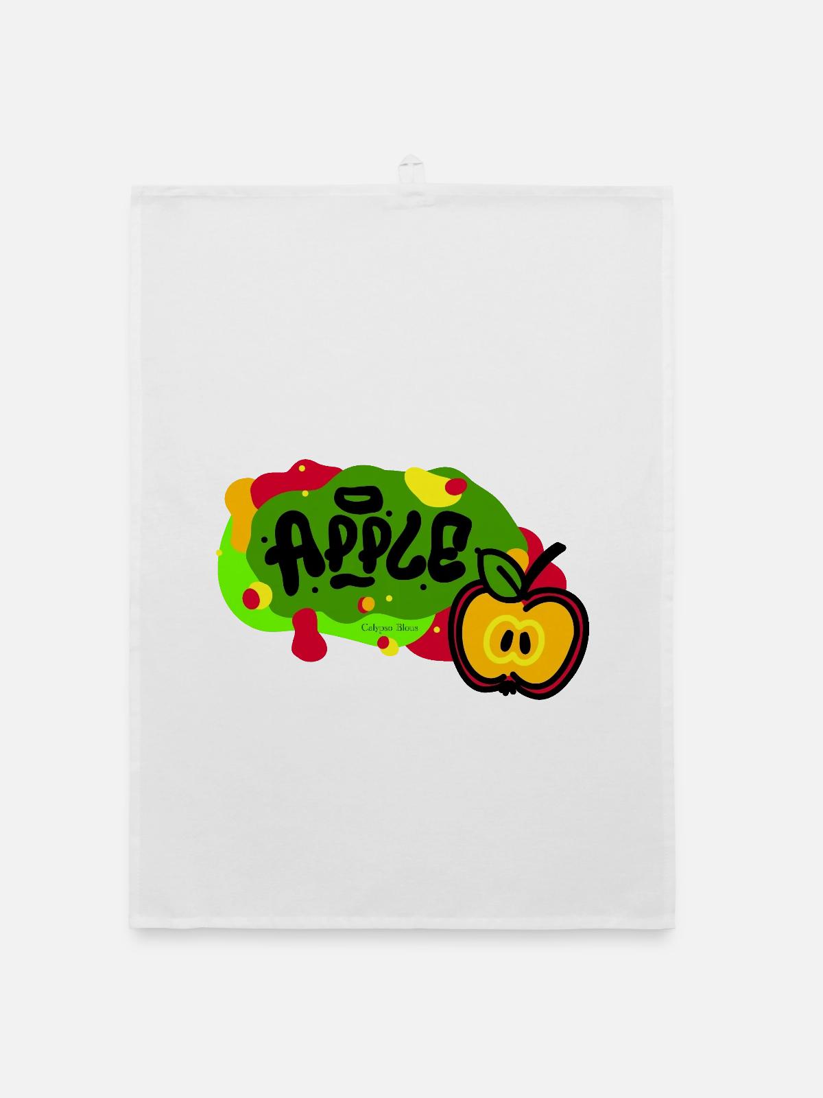 Apple - Calypso Blous - Organic Geschirrtuch - Weiß - Vorne