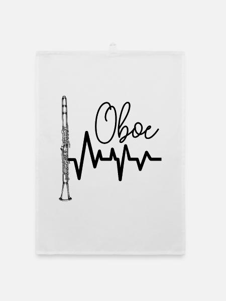 Oboe - Organic Geschirrtuch - Weiß - Vorne