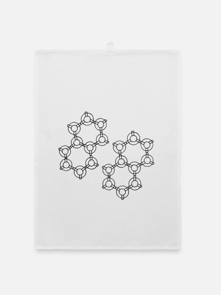 Hexa Design - Organic dish towel - white - Front