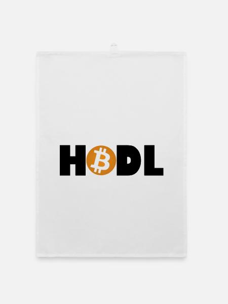 Bitcoin Revolution – Hold the Future - Organic dish towel - white - Front