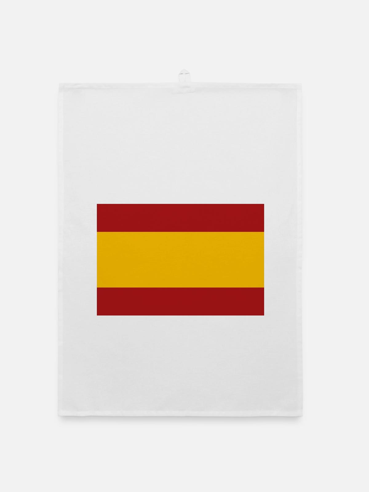 SPANISCHE FLAGGE - Organic Geschirrtuch - Weiß - Vorne
