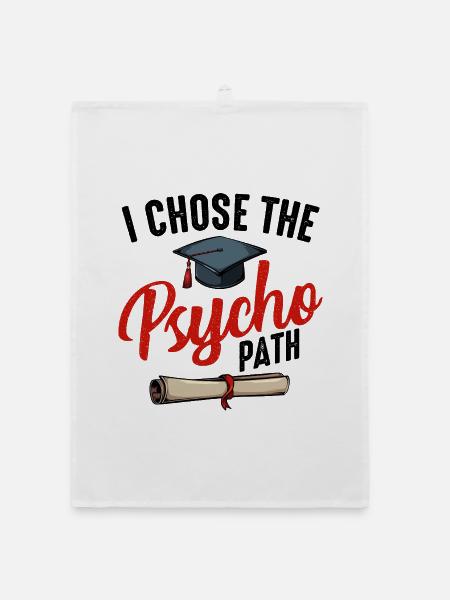 psychologue - Torchon bio - blanc - Devant