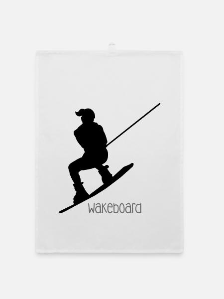 Wakeboarder / Wakeboarderin - Organic Geschirrtuch - Weiß