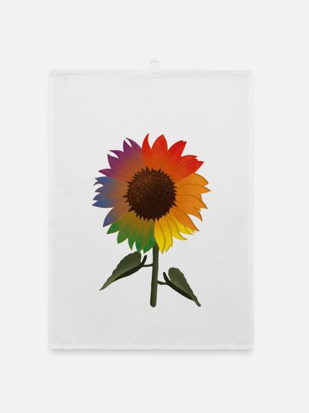 Pride Sonnenblume - Organic Geschirrtuch - Weiß - Vorne