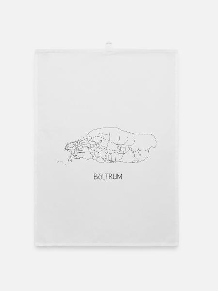 Baltrum. - Organic Geschirrtuch - Weiß