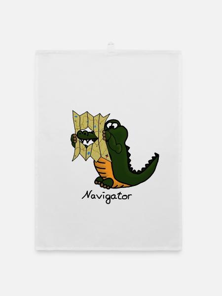 Navigator - Organic dish towel - white - Front