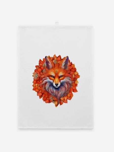 Rotfuchs - Organic Geschirrtuch - Weiß - Vorne