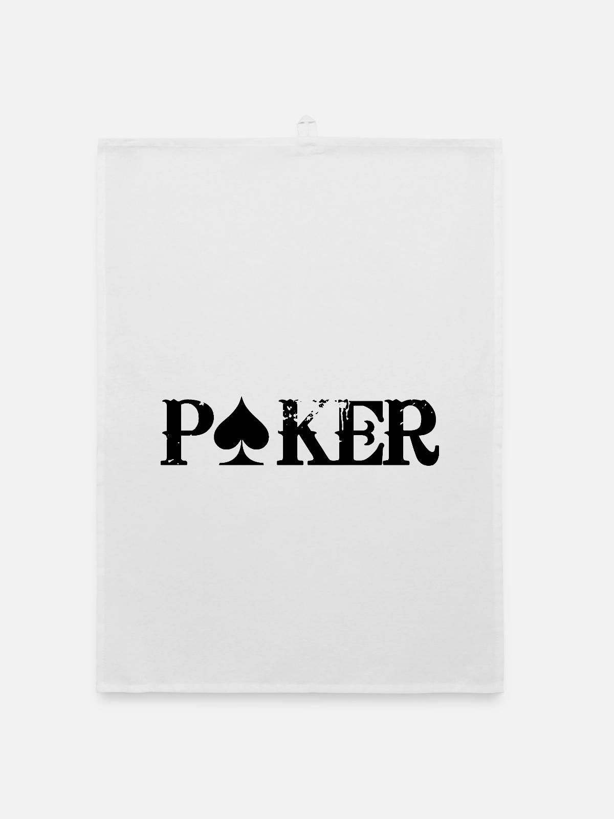 Poker - Organic Geschirrtuch - Weiß - Vorne