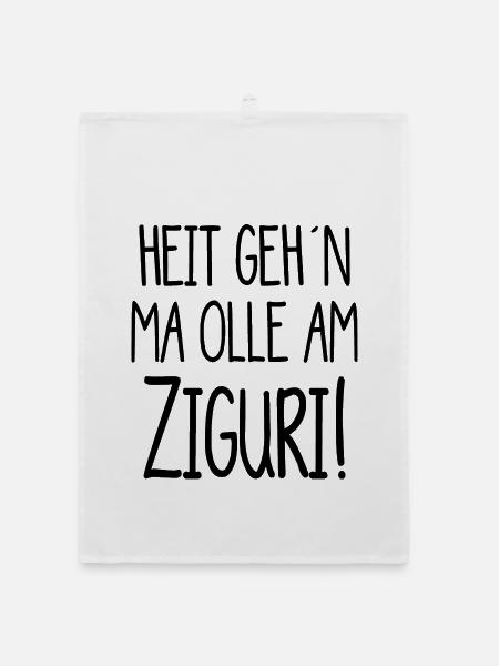 Ziguri - heute gehen mir alle am Nerv - österreich - Organic Geschirrtuch - Weiß - Vorne