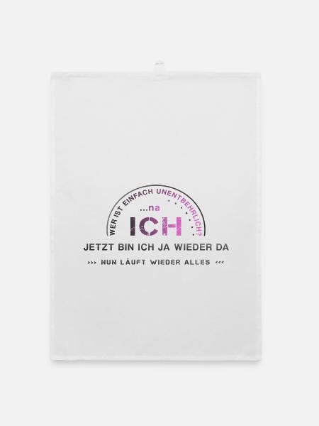 Ich Egoist Selbstliebe - Organic Geschirrtuch - Weiß - Vorne