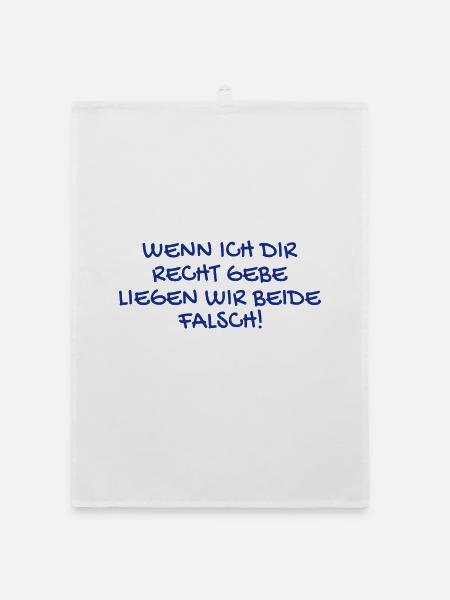 Besserwisser lustiger Spruch - Organic Geschirrtuch - Weiß