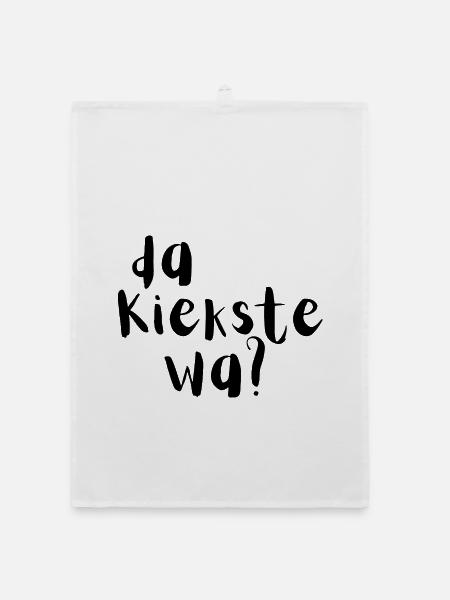 Da kiekste wa? - Organic Geschirrtuch - Weiß - Vorne