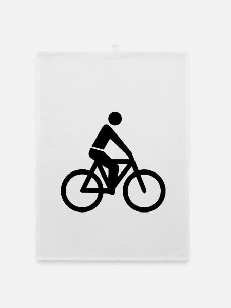 Fahrrad - Organic Geschirrtuch - Weiß - Vorne