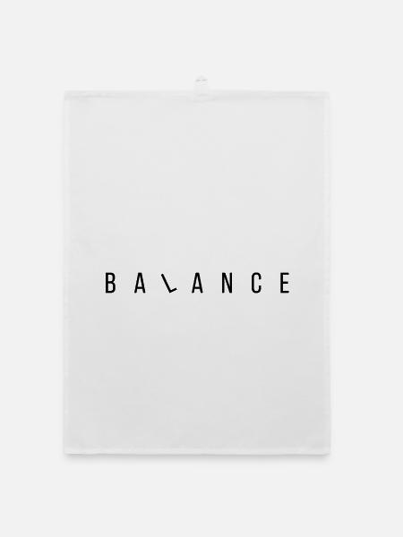 Balance - Schlicht und Aussagekräftig - Organic Geschirrtuch - Weiß