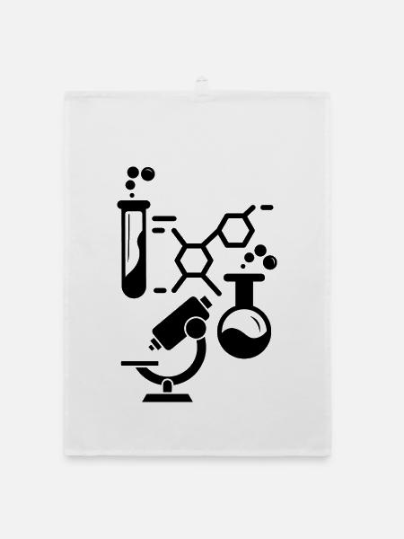 Neurons Chemistry Science Periodic Table Laboratory - Organic dish towel - white - Front