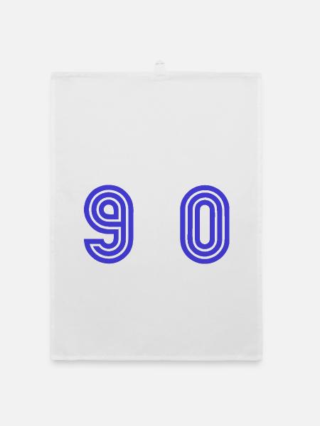 90. 90 YEARS. 90th ANNIVERSARY. 90 YEARS ANNIVERSARY. - Organic dish towel - white - Front