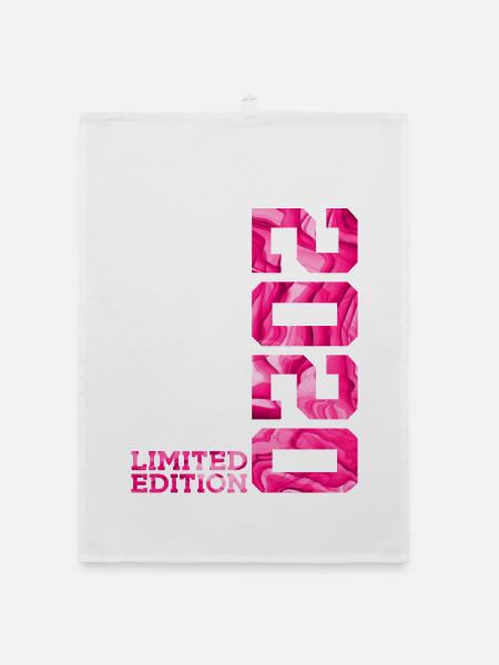 6TH BIRTHDAY LIMITED EDITION 2020 - Organic dish towel - white - Front