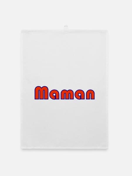MAMA. MUTTERTAG. ALLES GUTE ZUM GEBURTSTAG MAMA. ICH LIEBE DICH - Organic Geschirrtuch - Weiß - Vorne