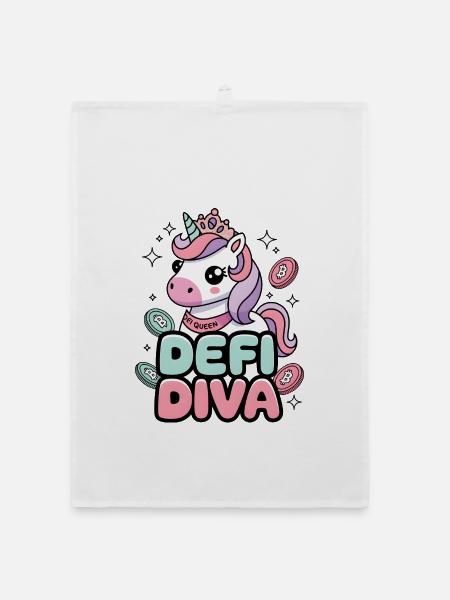 Diva Défi - Torchon bio - blanc - Devant
