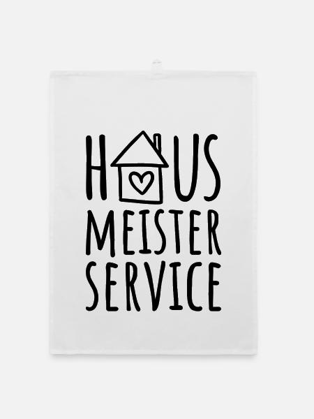 Hausmeisterservice - Hausmeister Service - Organic Geschirrtuch - Weiß - Vorne