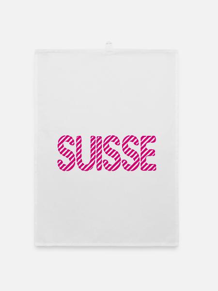 SCHWEIZ. LAND. GENF. HUMOR. FLAGGE. GENF - Organic Geschirrtuch - Weiß - Vorne