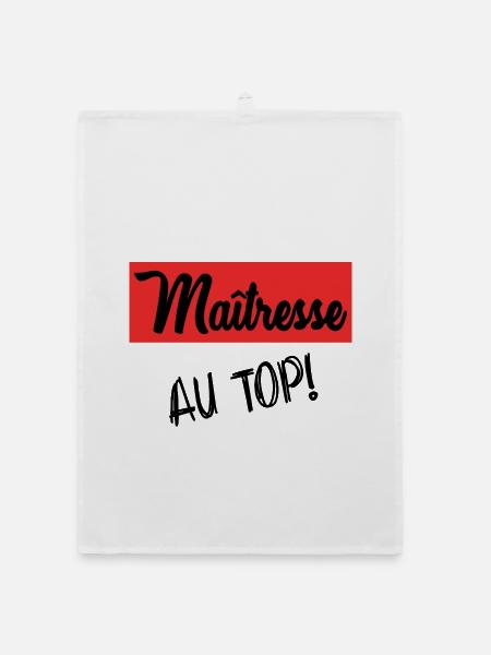 MISTRESS. THANK YOU. THANK YOU MISTRESS - Organic dish towel - white - Front