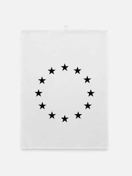 Star Circle Logo - Organic Geschirrtuch - Weiß - Vorne