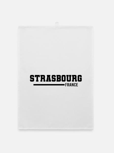 Strasbourg | France - Organic dish towel - white - Front