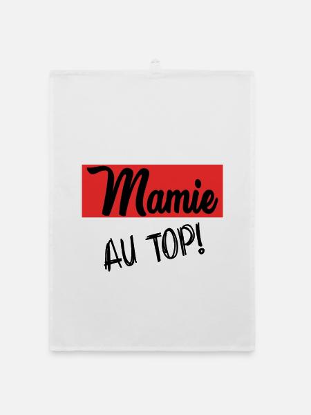 BONNE FÊTE MAMAN. MAMAN. FÊTE DES MÈRES - Torchon bio - blanc - Devant