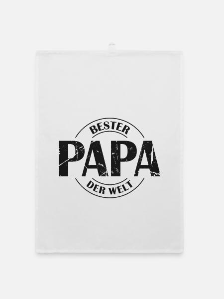 Bester Papa der Welt - Organic Geschirrtuch - Weiß - Vorne