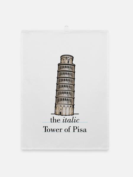 the italic Tower - Organic Geschirrtuch - Weiß - Vorne
